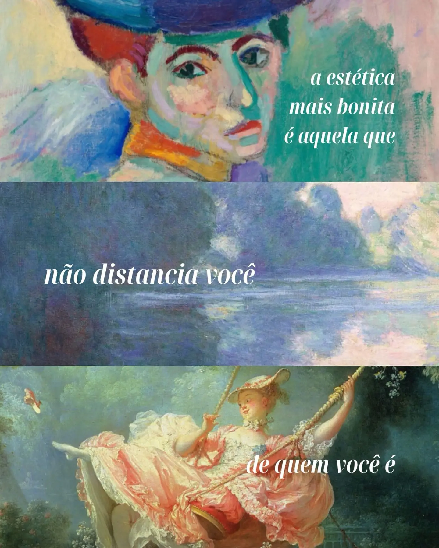 Obras de arte utilizadas pelo Grupo Paula Basso para representar beleza, identidade e autenticidade